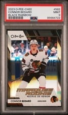 2023 O-Pee-Chee Connor Bedard Black Rainbow #582 card