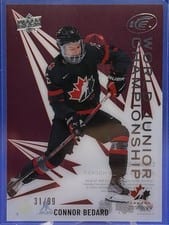 2024-25 Upper Deck Ice World Junior Championship Connor Bedard #WJC-4 card