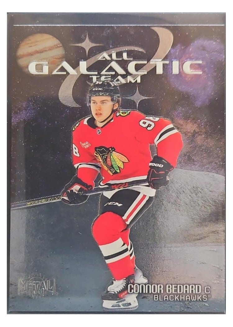 2025-26 SkyBox Metal Universe All-Galactic Team Auto Connor Bedard #GT-3 card