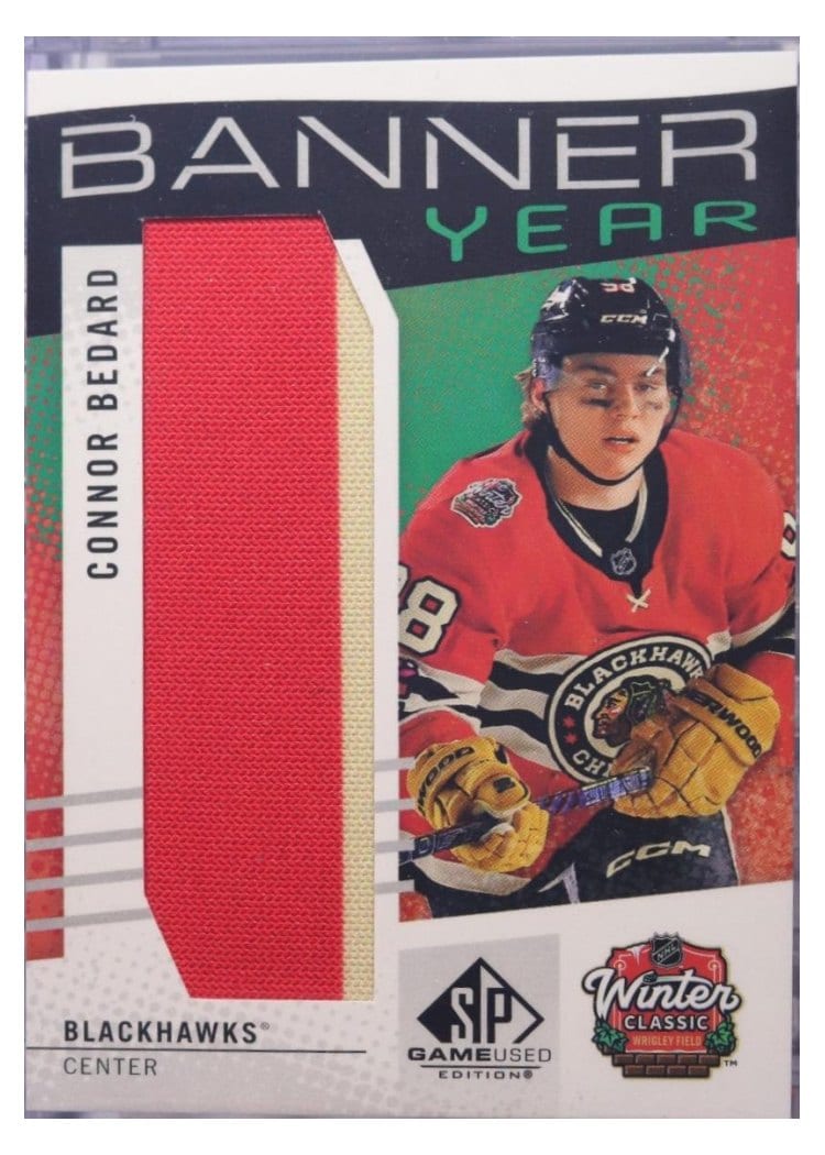 2025-26 SP Game Used 2025 Winter Classic Banner Year Relics Connor Bedard #BYWC-CB card