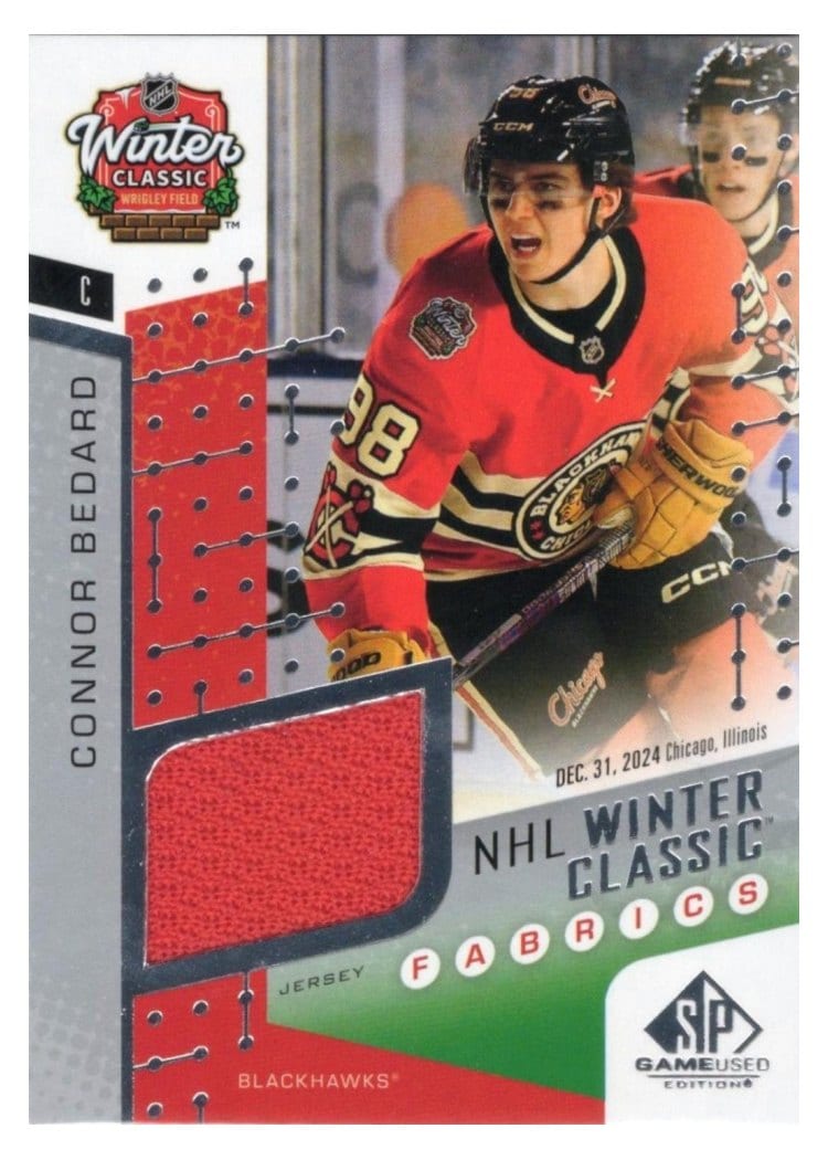 2025-26 SP Game Used 2025 Winter Classic Fabrics Connor Bedard #WCF-1