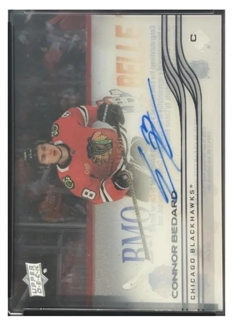2025 Upper Deck Clear Cut Connor Bedard #CC-CB card