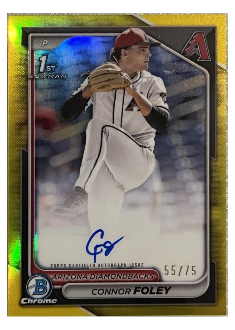 2024 Bowman Draft Chrome Prospect Autographs Connor Foley #CPA-CF card
