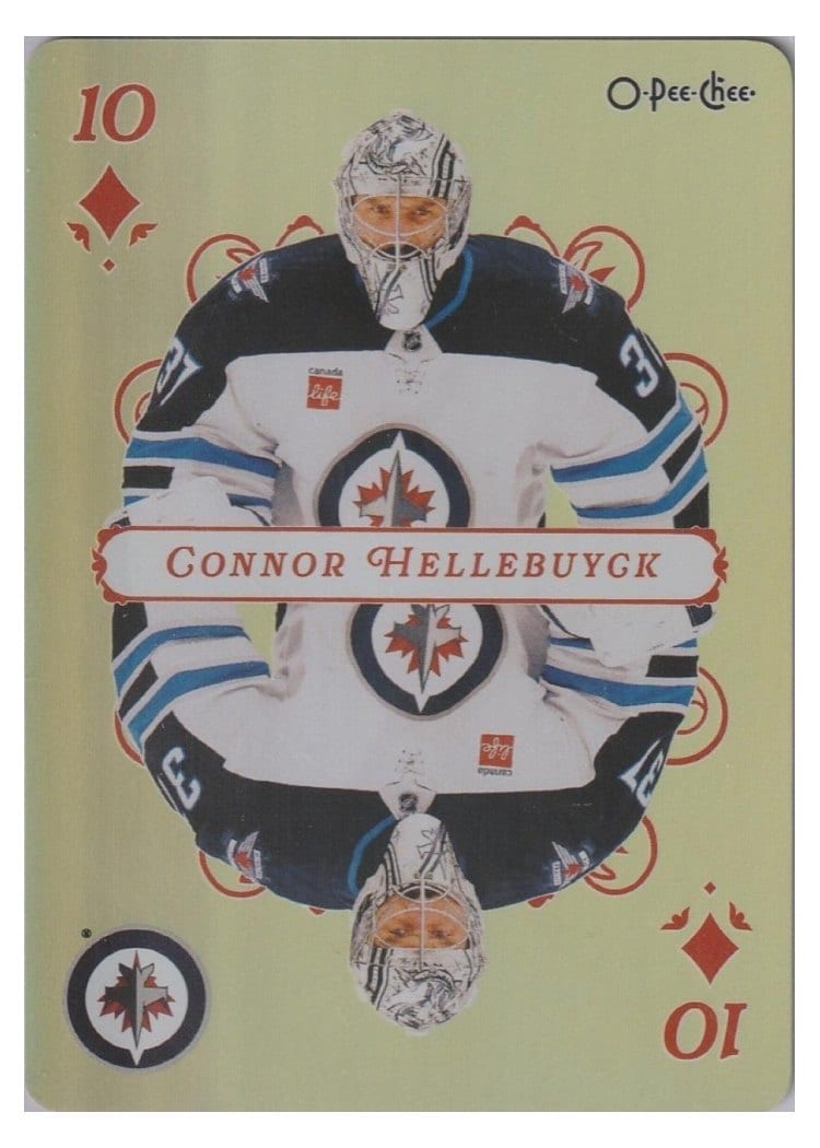 2025-26 O-Pee-Chee Playing Cards Connor Hellebuyck #10-DIAMONDS card