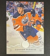 2018 Upper Deck Connor McDavid Clear Cut #75 card