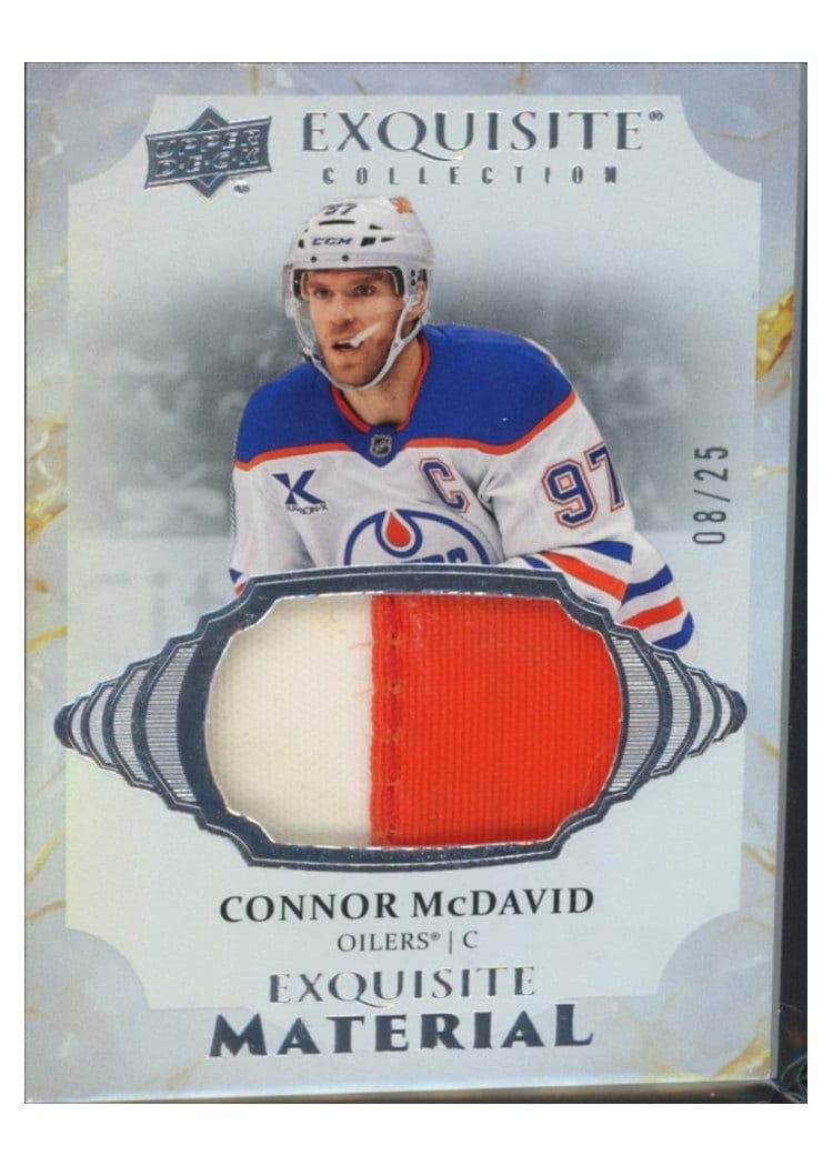 2019-20 Upper Deck Black Diamond Exquisite Collection Materials Connor McDavid #EM-CM card
