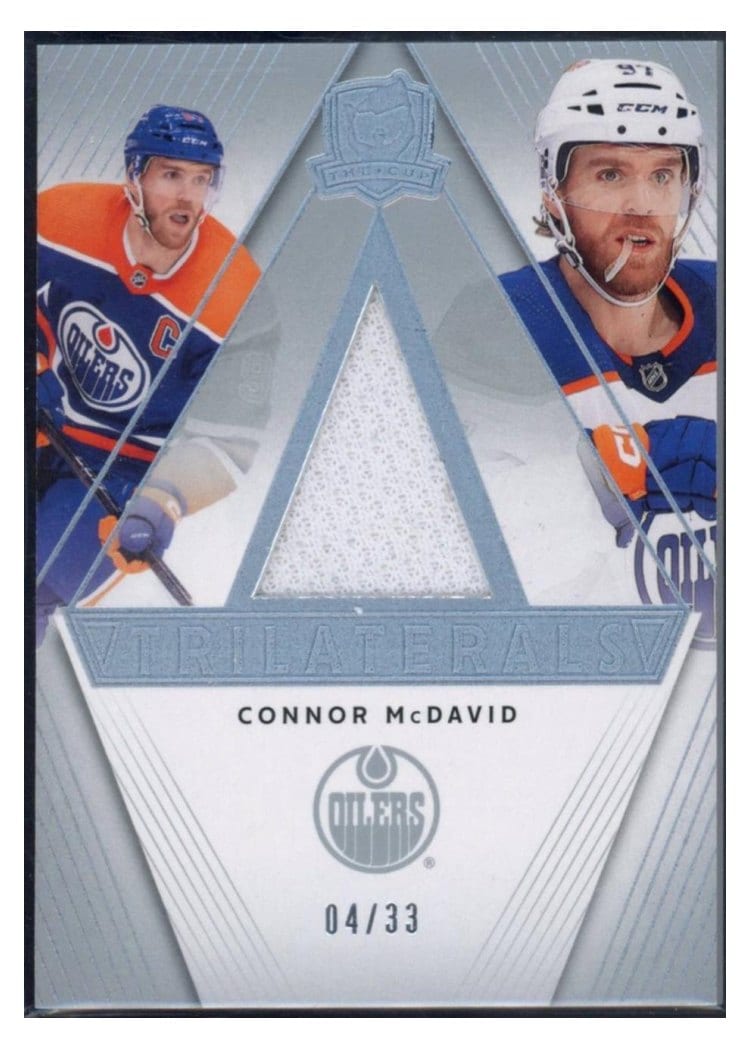 2019-20 Upper Deck The Cup Trilaterals Jersey Connor McDavid #TL-CM card