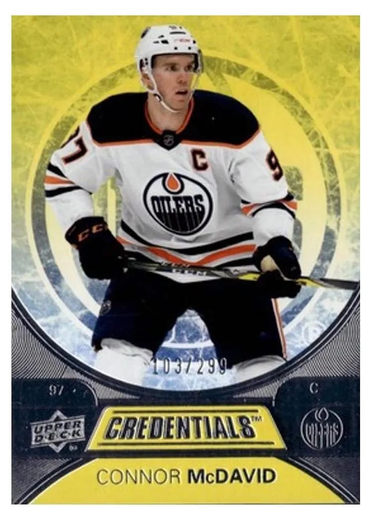 2021-22 Upper Deck Credentials Base Set Connor McDavid #1 card