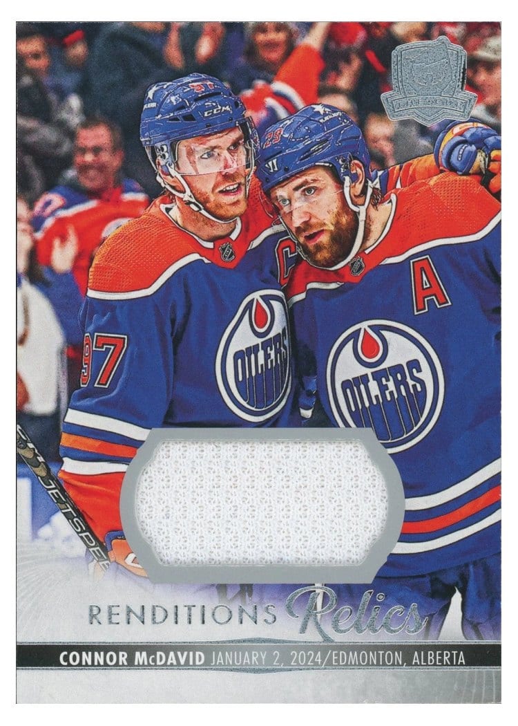 2023-24 Upper Deck The Cup Rendition Relics Connor McDavid #RR-CM card