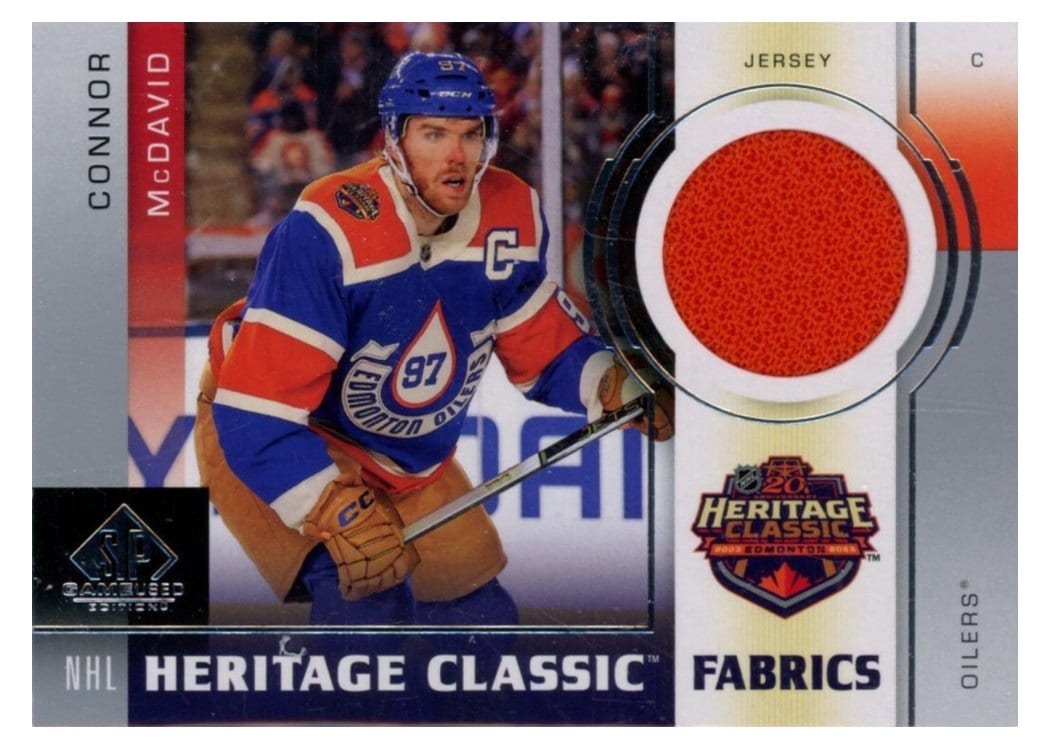 2024-25 SP Game Used 2023 Heritage Classic Fabrics Connor McDavid #HCF-1 card