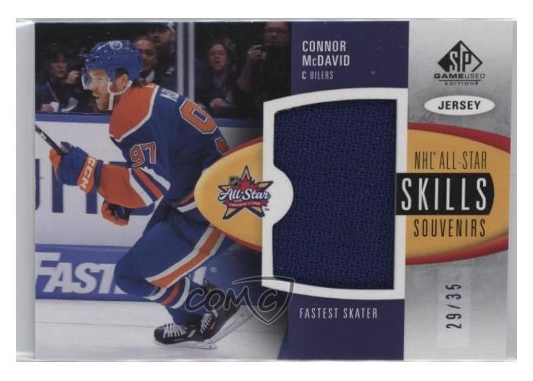 2024-25 SP Game Used 2024 All-Star Skills Souvenirs Jersey Relics Connor McDavid #SV-CM card