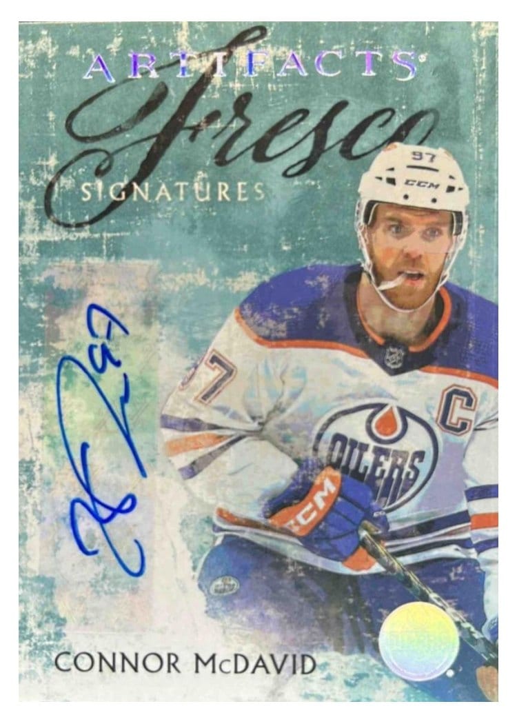 2024-25 Upper Deck Artifacts Fresco Signatures Connor McDavid #FS-CM card