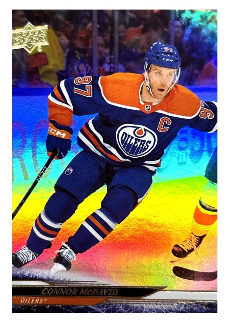 2024-25 Upper Deck Base Set Connor McDavid Silver Foil #74 card