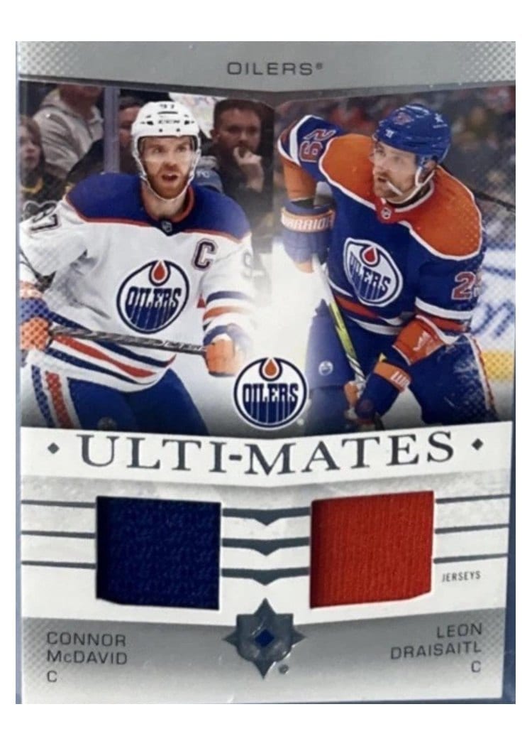 2024-25 Upper Deck Ultimate Collection Ulti-Mates Jersey Connor McDavid/Leon Draisaitl #UTM-MD