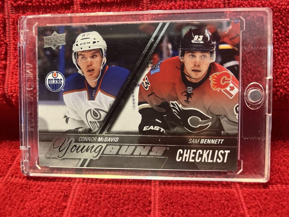 2015 Upper Deck Connor McDavid, Sam Bennett #250 card