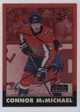 Connor McMichael 2021 O-Pee-Chee Platinum 2020 Update Retro Red Rainbow Autograph card