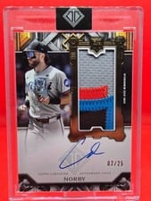 2025 Topps Transcendent Collection Rookie Showcase Patch Autographs Connor Norby #RSPA-CNO card