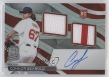 2022 Panini Chronicles Spectra Rookie Dual Jersey Autographs Connor Seabold #RDJA-CS card