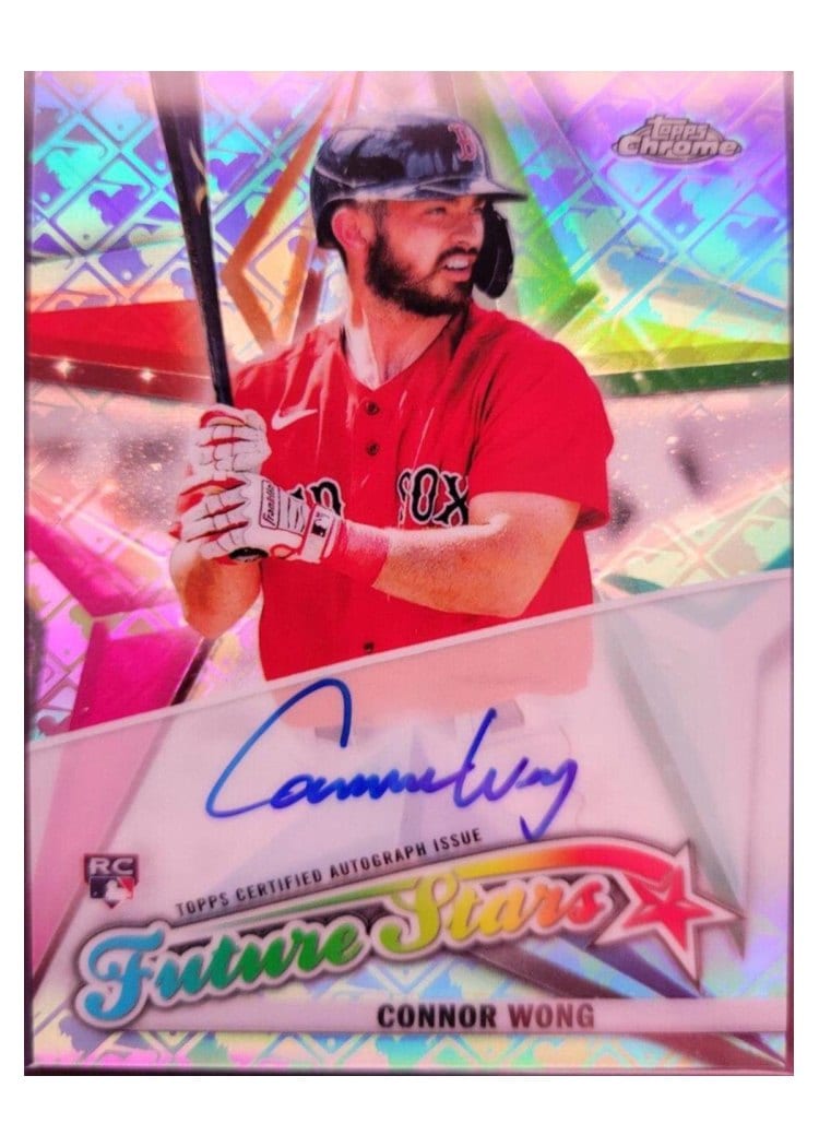 2022 Topps Chrome Logofractor Edition Future Stars Autographs Connor Wong #FSA-CW card