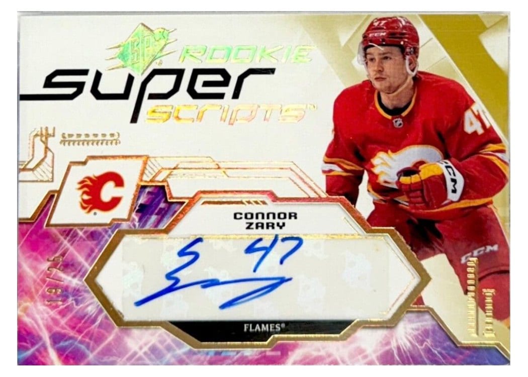 2023-24 SPx Rookie Superscripts Connor Zary #SSR-CZ card