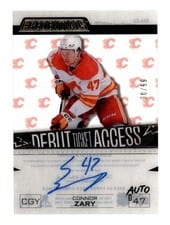 2023-24 Upper Deck Credentials Debut Ticket Access Autograph Connor Zary #DTAA-CZ card