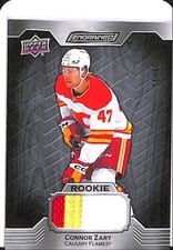 2023-24 Upper Deck Engrained Base Ebony Premium Memorabilia Connor Zary #159 card