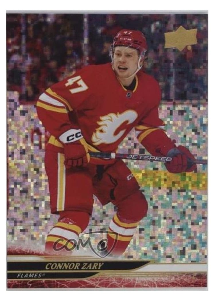 2024-25 Upper Deck Base Set Connor Zary Speckled Rainbow #32 card