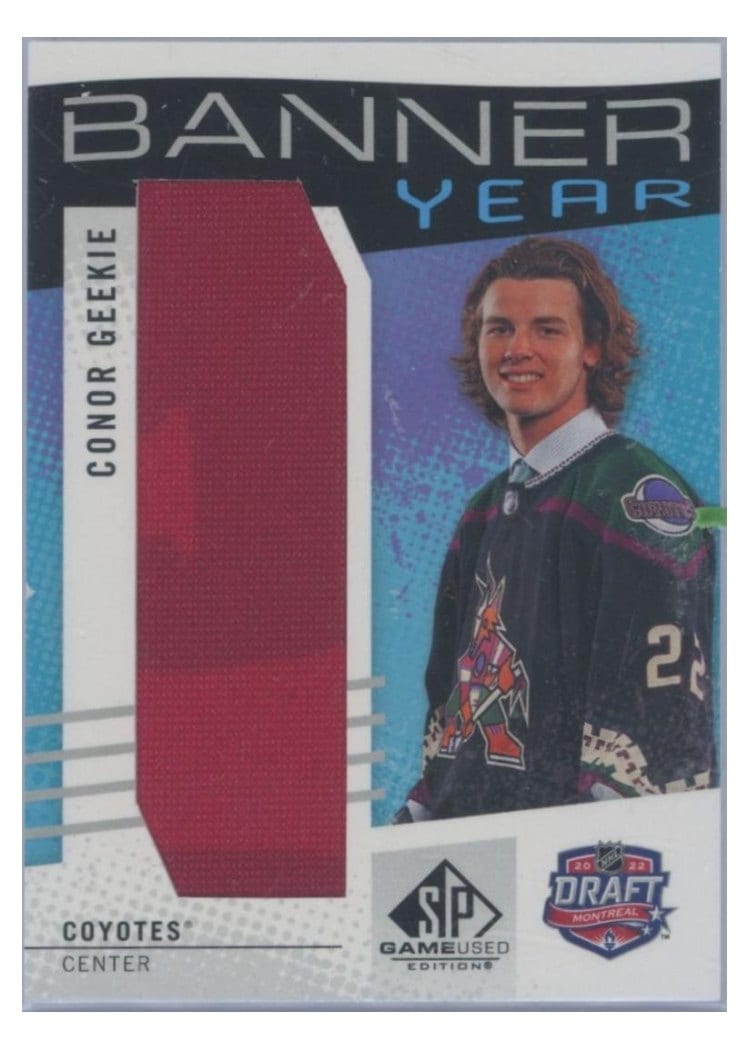 2025-26 SP Game Used NHL Draft Banner Year Relics Conor Geekie #BYD-GE card