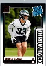 2024 Donruss Rated Rookies Throwback Cooper DeJean #47 card