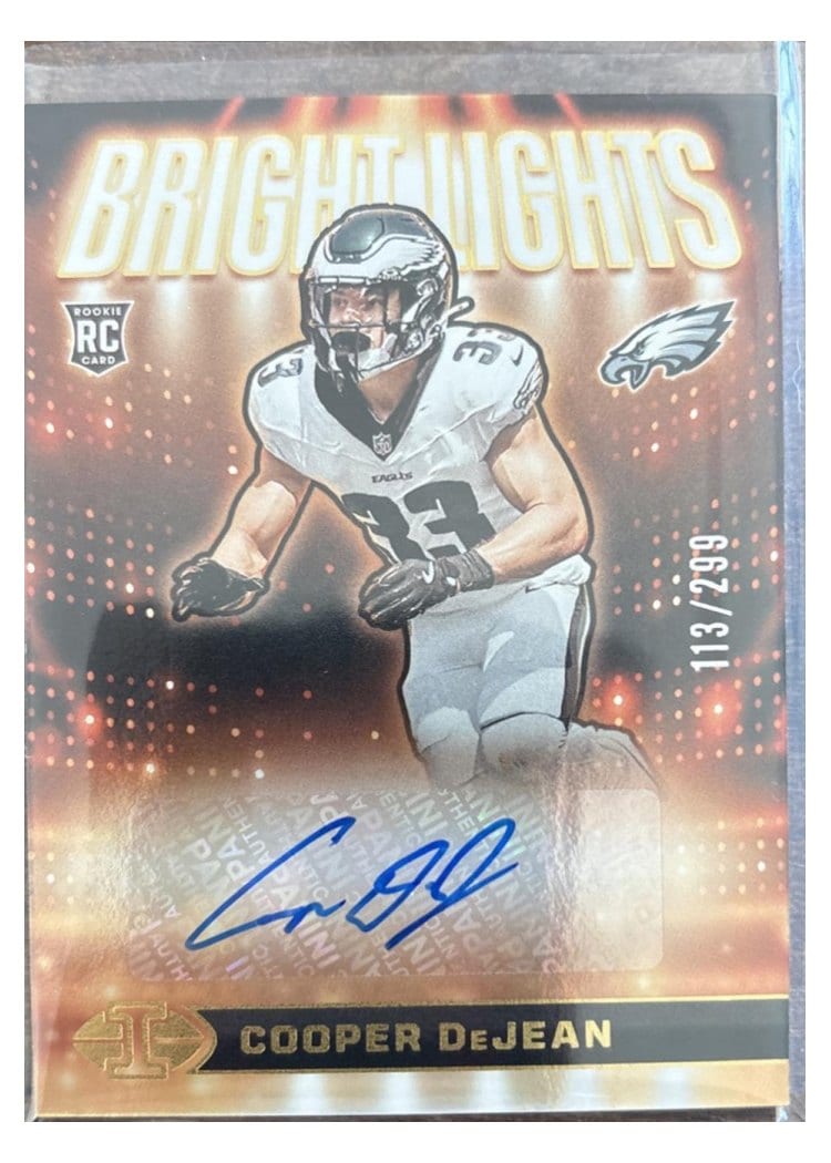 2024 Panini Illusions Bright Lights Signatures Cooper DeJean #18 card