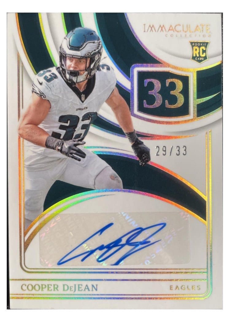 2024 Panini Immaculate Collection Immaculate Numbers Signatures Cooper DeJean #27 card