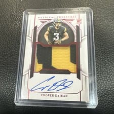 2024 Panini National Treasures Collegiate College Materials Signatures Cooper DeJean #62 card