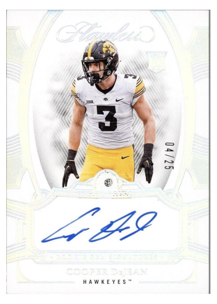 2024 Panini National Treasures Collegiate Flawless Rookie Gem Signatures Cooper DeJean #4 card