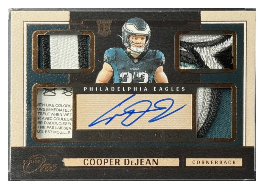 2024 Panini One Square One Autographs Cooper DeJean #77 card