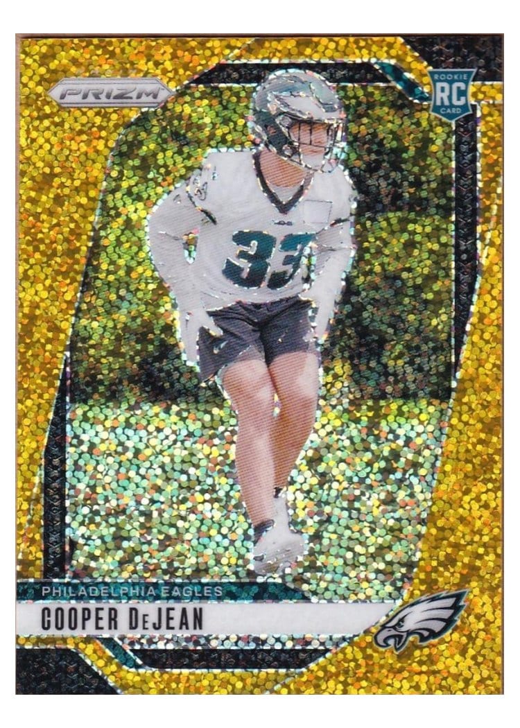 2024 Panini Prizm Base Set Cooper DeJean Gold Sparkle #321 card