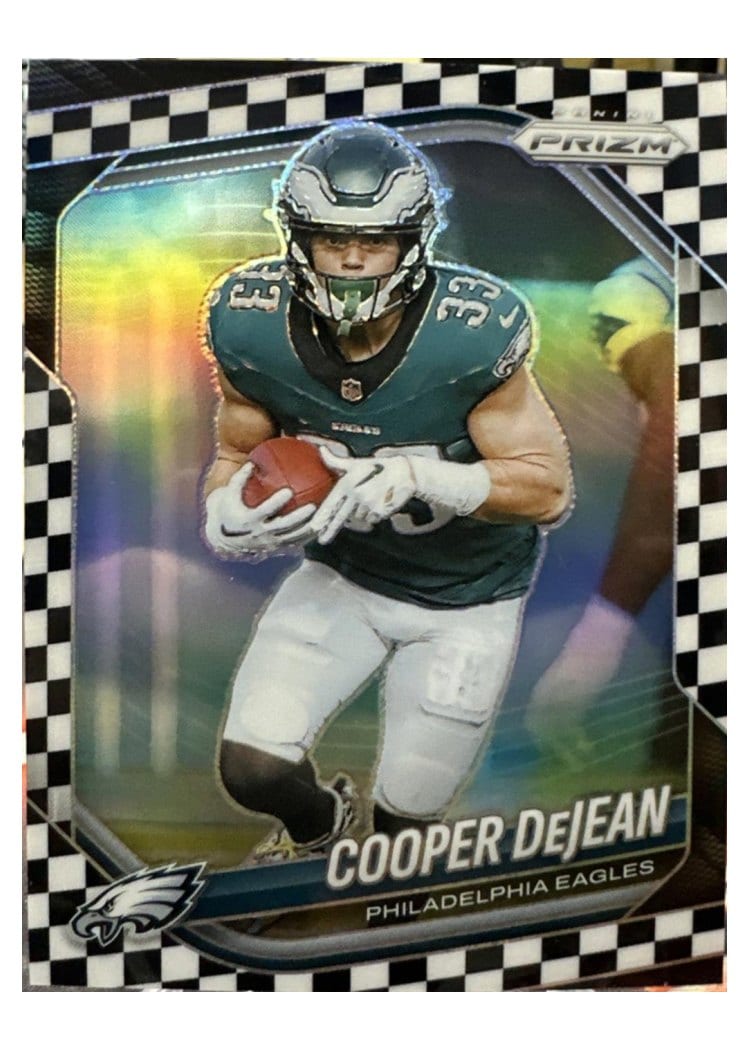 2025 Panini Prizm Base Set Cooper DeJean Black White Checker #170 card