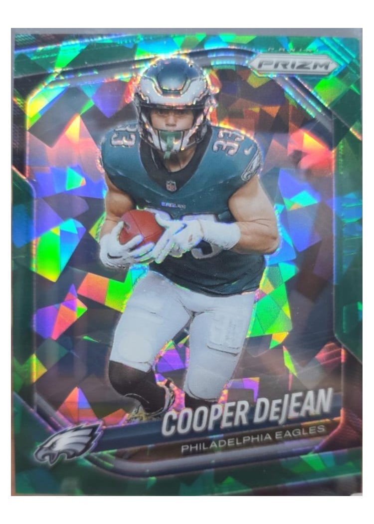 2025 Panini Prizm Base Set Cooper DeJean Green Ice #170 card