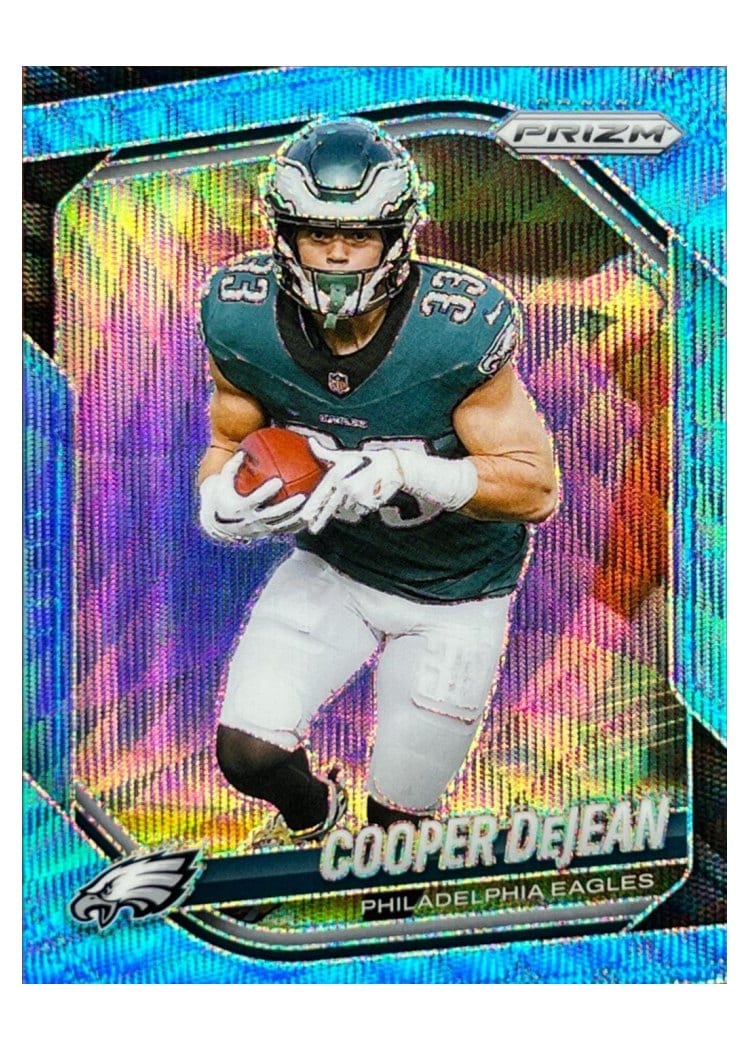 2025 Panini Prizm Base Set Cooper DeJean Blue Wave #170 card
