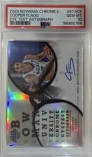 2024-25 Bowman University Chrome Eye Test Autographs Cooper Flagg #ETA-CF card