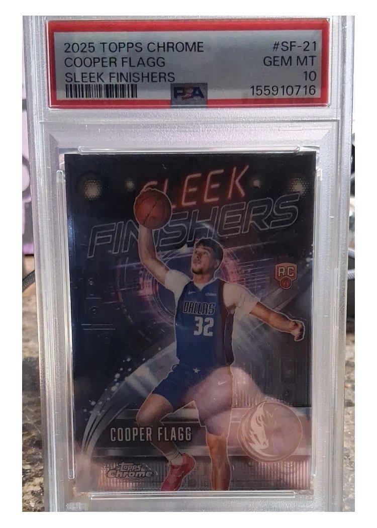 2025-26 Topps Chrome Sleek Finishers Cooper Flagg #SF-21 card