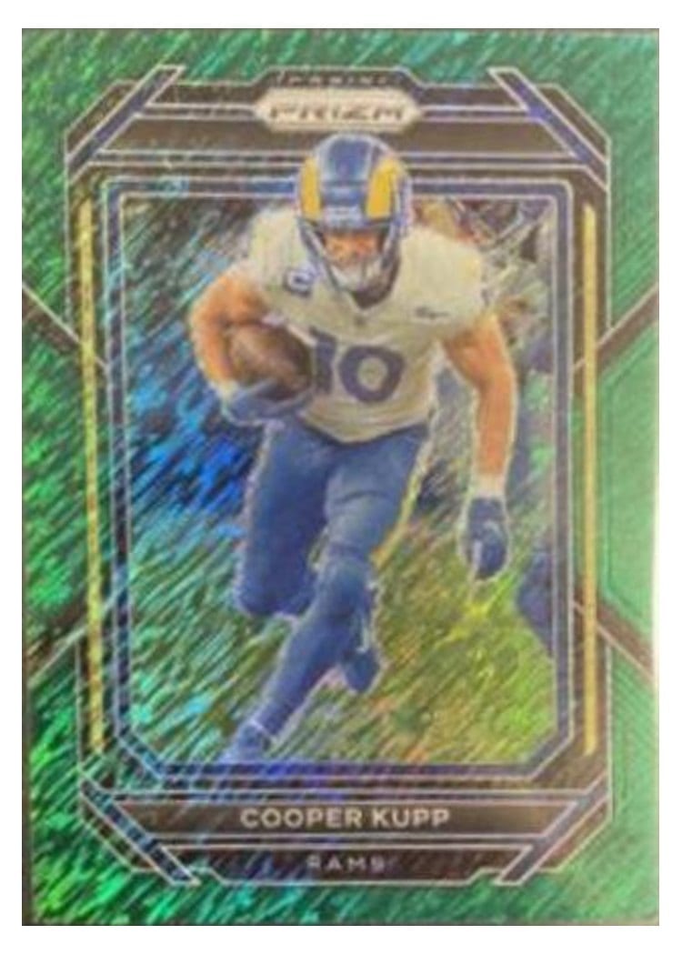 2022 Panini Prizm Base Set Cooper Kupp Green Shimmer #162 card
