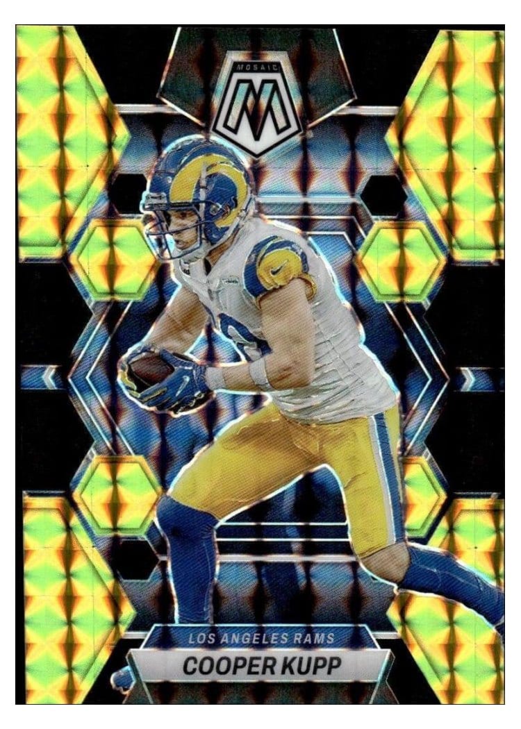 2023 Panini Mosaic Base Set Cooper Kupp Choice Black Gold #137 card