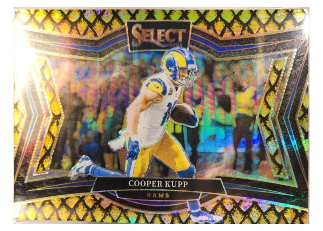 2024 Panini Select Base Set Cooper Kupp Gold Dragon Scale Prizm #421 card
