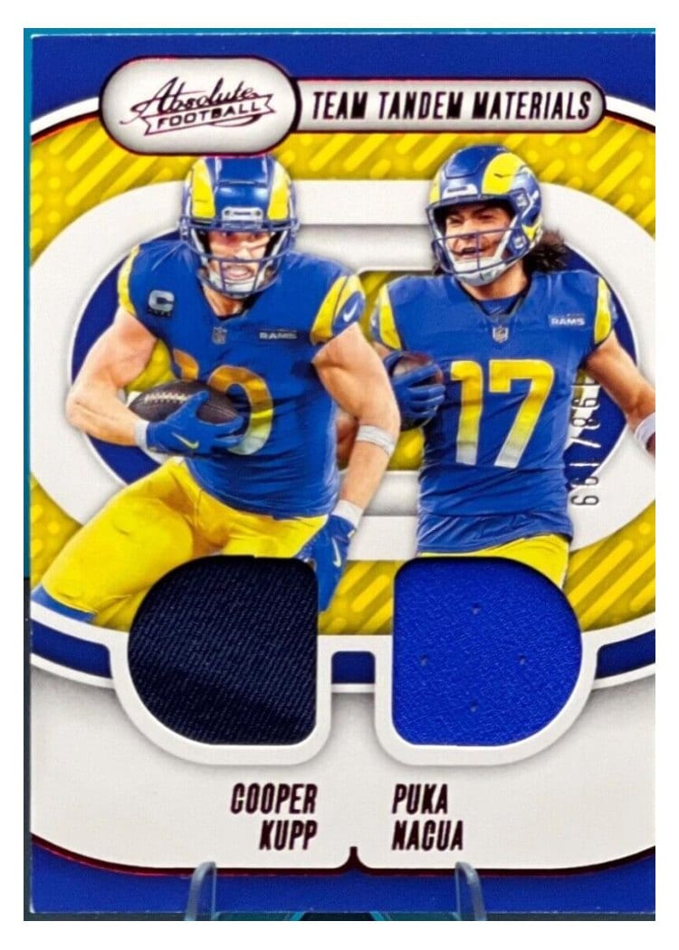 2024 Panini Absolute Team Tandem Materials Cooper Kupp / Puka Nacua #TTM-LAR card