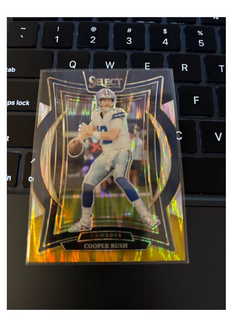 2024 Panini Select Base Set Cooper Rush Black Gold Prizm Shock #22 card