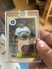 2022 Topps Clearly Authentic 1987 Topps Baseball Autographs Corbin Burnes #87TBA-CB card