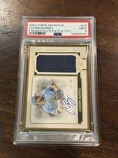 2024 Topps Definitive Collection Framed Autograph Patch Corbin Burnes #FAPC-CB card