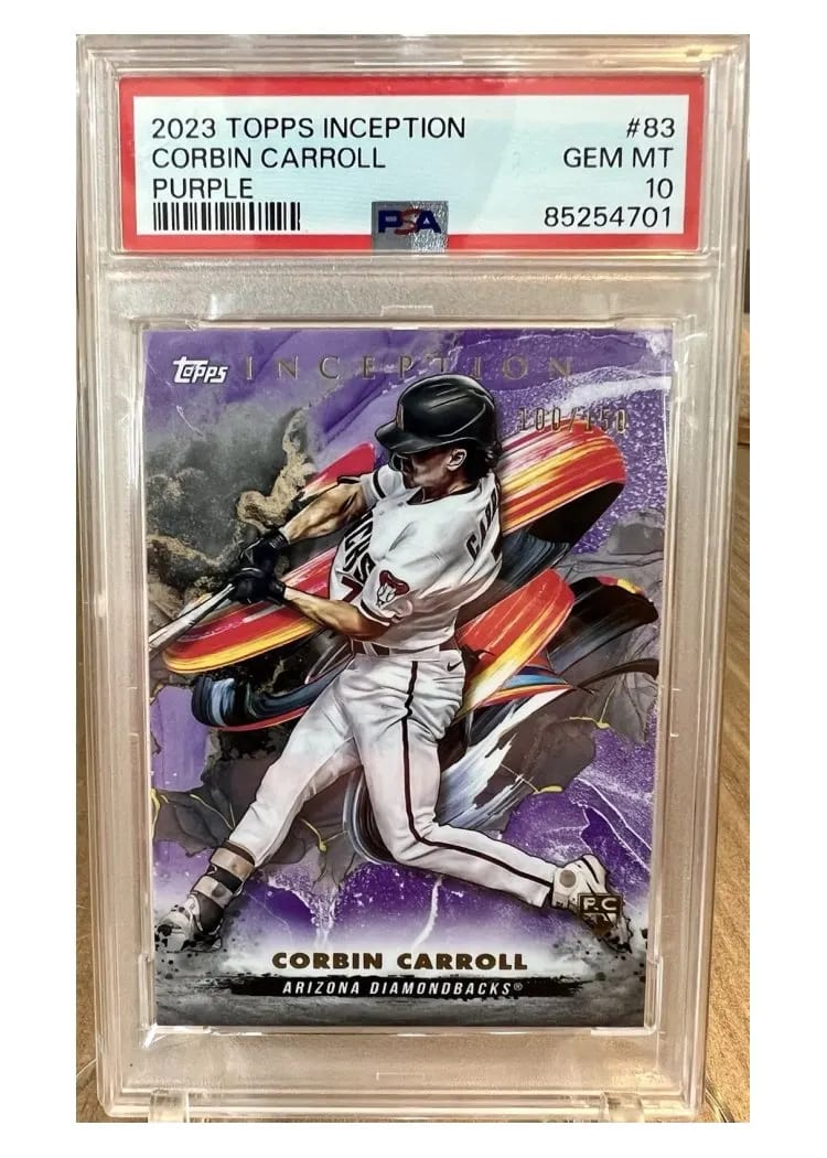 2023 Topps Inception Base Set Corbin Carroll Purple #83 card