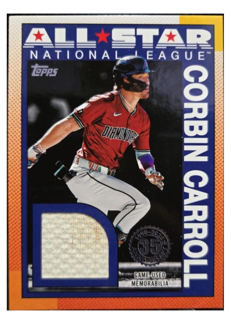 2025 Topps 1990 Topps Baseball All-Star Relics Corbin Carroll #90ASR-CCA card