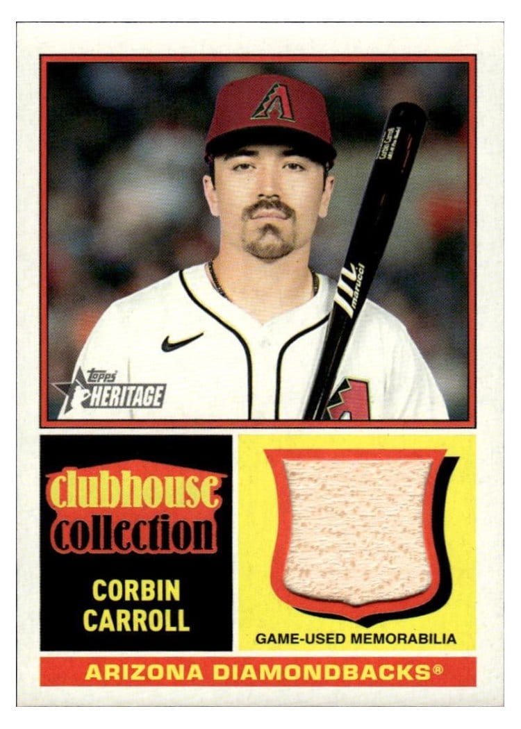 2025 Topps Heritage Clubhouse Collection Relics Corbin Carroll #CCR-CCA card